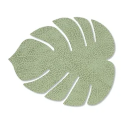 Monstera Leaf Hippo glasunderlägg, Olivgrön