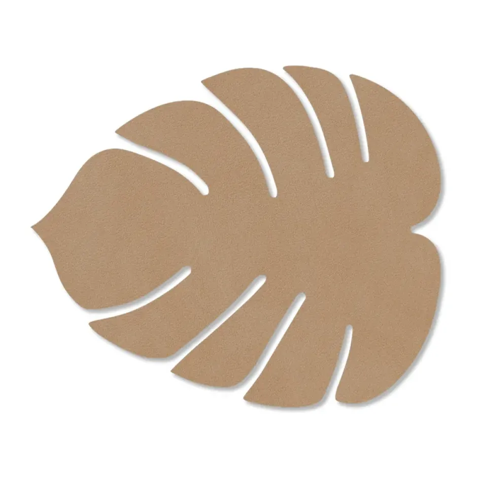 Monstera Leaf Nupo glasunderlägg, Nougat