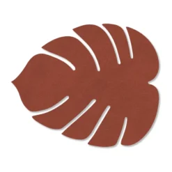 Monstera Leaf Nupo glasunderlägg, Sienna