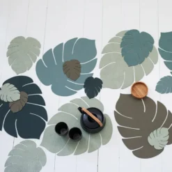 Monstera Leaf Nupo glasunderlägg, Pastellgrön