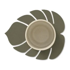 Monstera Leaf Nupo glasunderlägg, Army green
