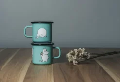 Moomin Retro emaljmugg 37 cl, Mint
