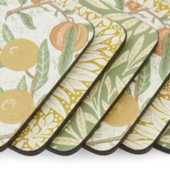 Morris & Co Simpley mixed glasunderlägg 6 delar, Fruit, Willow, Marigold