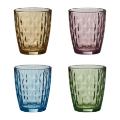 Mosaic dricksglas 34 cl 4-pack, Multi