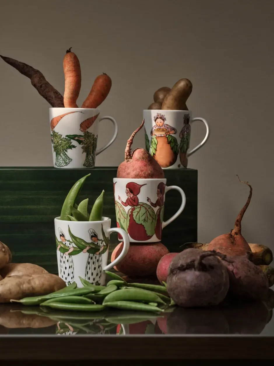 Mrs Broad Bean mugg, 28 cl, med handtag