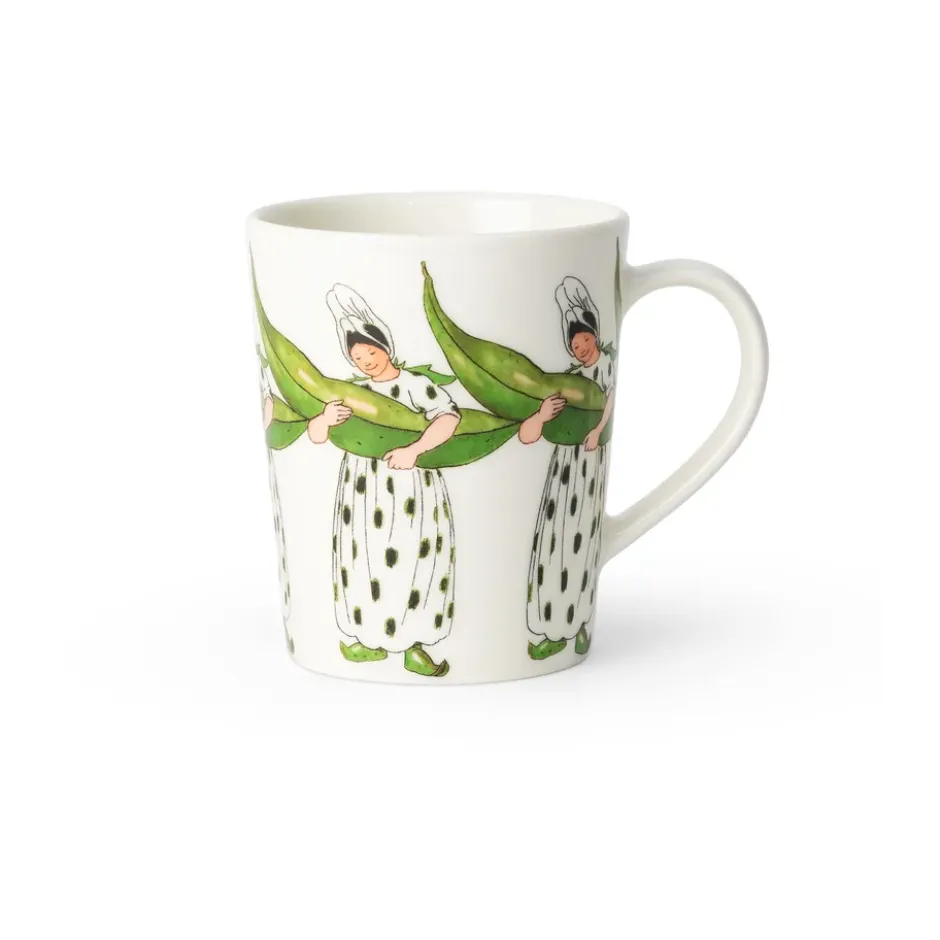 Mrs Broad Bean mugg, 28 cl, med handtag