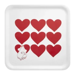 Mumin bricka 33x33 cm, Heart