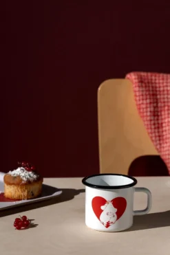 Mumin emaljmugg 37 cl, Heart