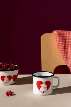 Mumin emaljmugg 37 cl, Heart
