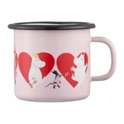 Mumin emaljmugg 25 cl, Heart