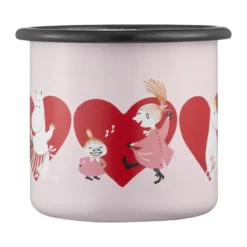 Mumin emaljmugg 25 cl, Heart