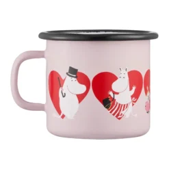 Mumin emaljmugg 25 cl, Heart