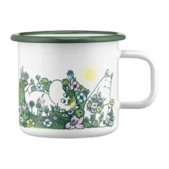 Mumin emaljmugg 37 cl, In the garden