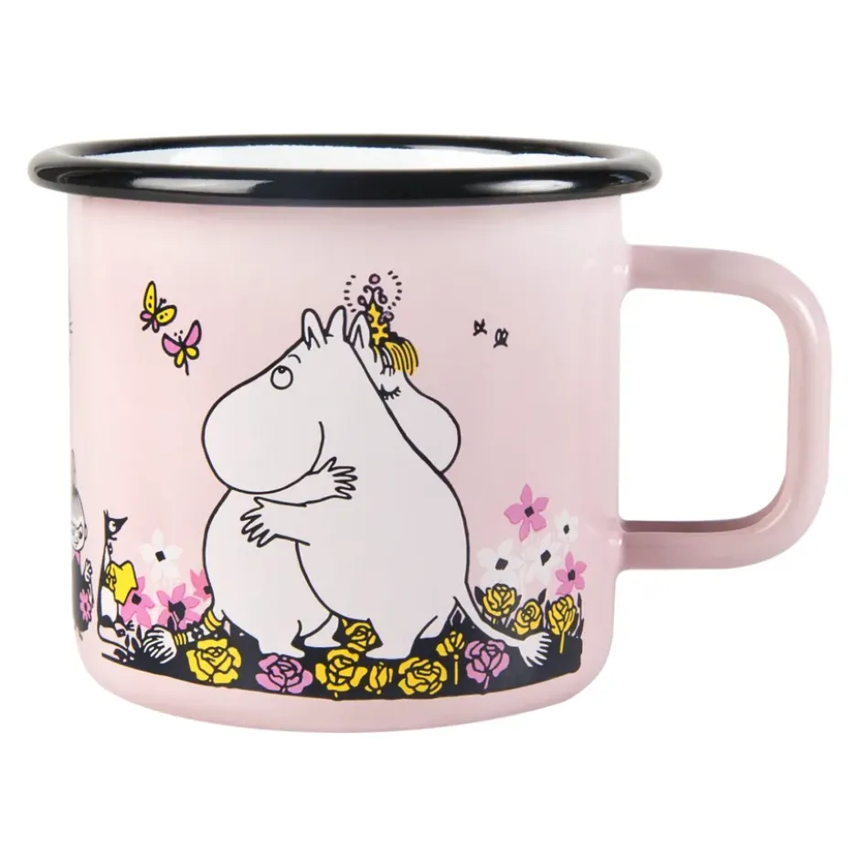 Mumin emaljmugg kram 37 cl, Rosa