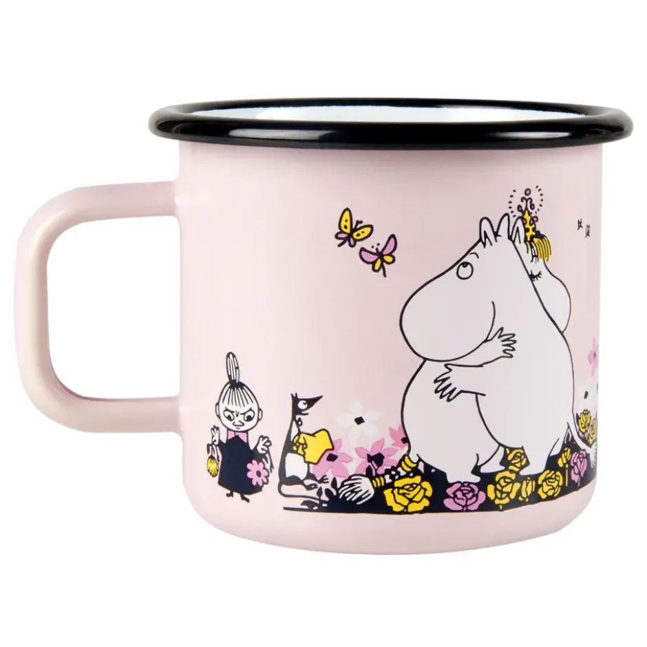 Mumin emaljmugg kram 37 cl, Rosa