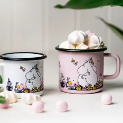 Mumin emaljmugg kram 37 cl, Rosa
