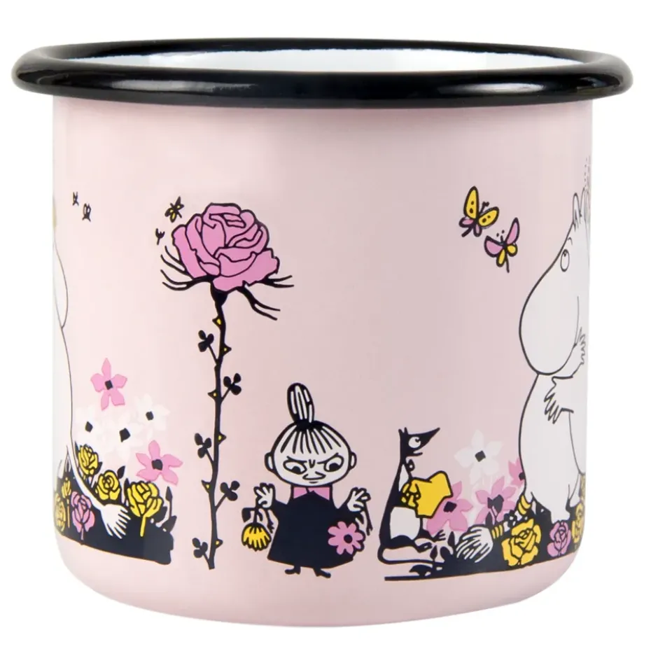 Mumin emaljmugg kram 37 cl, Rosa