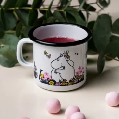 Mumin emaljmugg kram 25 cl, Vit