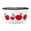 Mumin emaljskål 30 cl, Joyfull Apples-röd