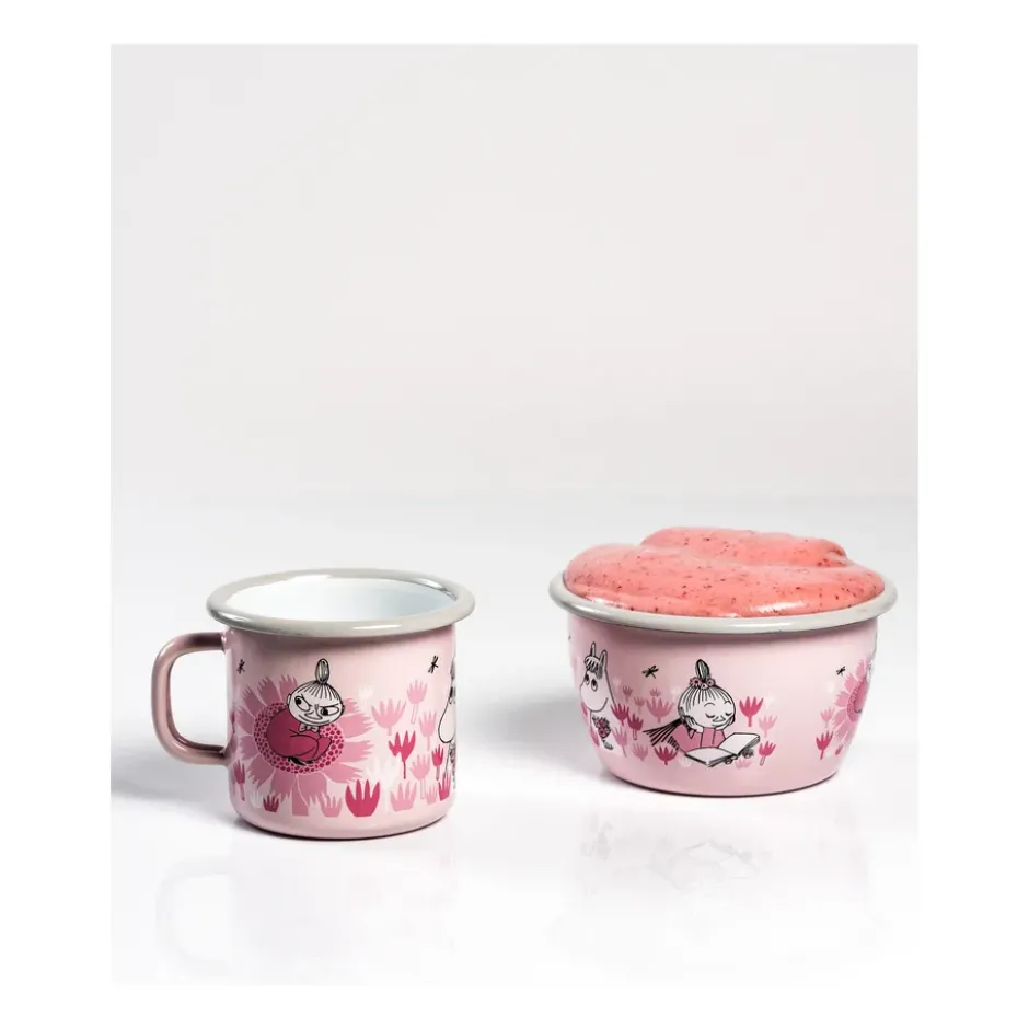 Mumin emaljskål Girls 30 cl, Rosa