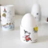 Mumin färg äggkopp 4 delar, Vit med motiv