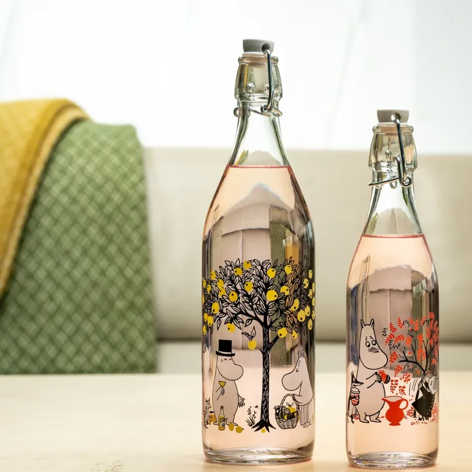 Mumin glasflaska 1 L, Apples