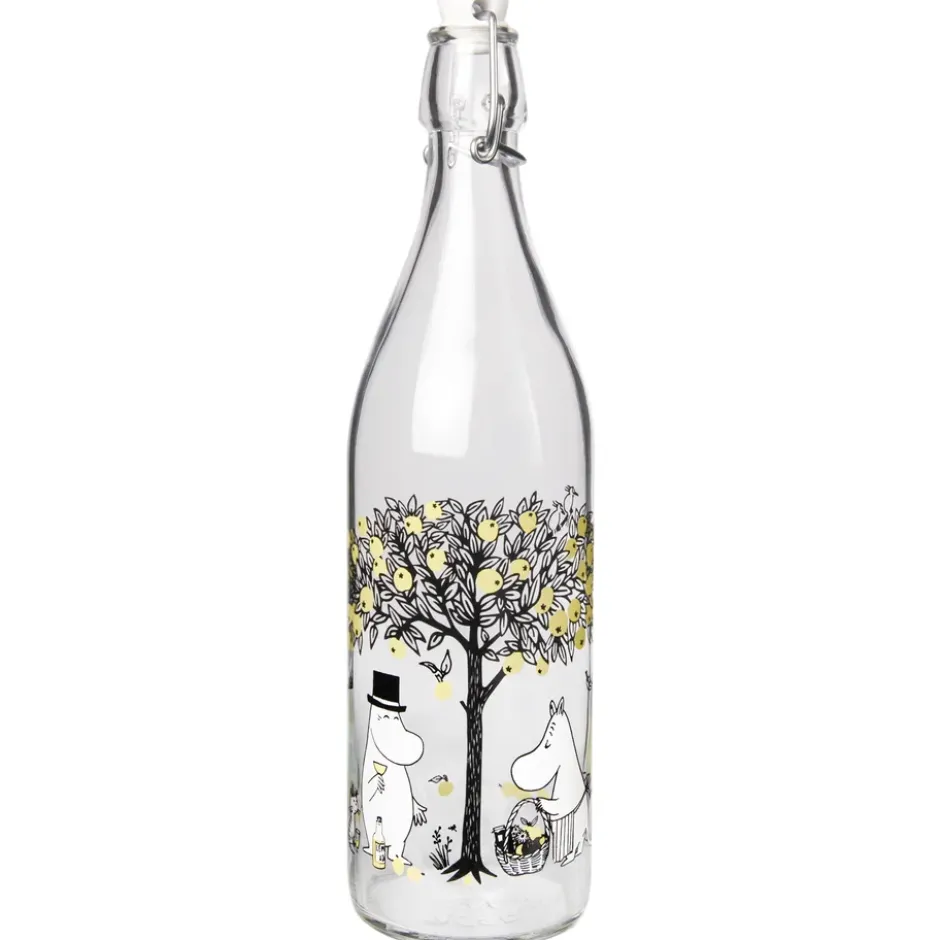 Mumin glasflaska 1 L, Apples