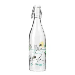 Mumin glasflaska 0,5 l, Fun in the water