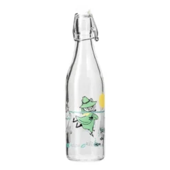 Mumin glasflaska 0,5 l, Fun in the water