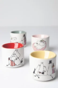 Mumin love äggkopp 4 delar, Vit-multi