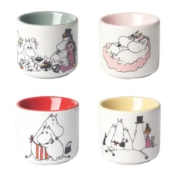 Mumin love äggkopp 4 delar, Vit-multi