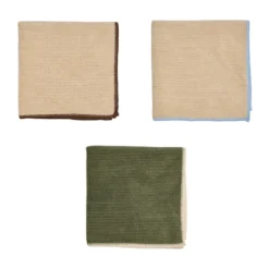Mundus mikrofibertrasa 30x30 cm 3 delar, Camel-olive