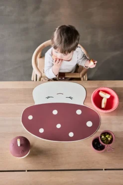 Mushroom kopp, Offwhite-red