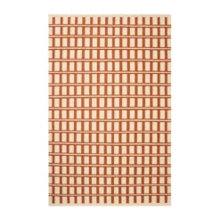 Mysore ullmatta, Beige-apricot orange, 180x270cm