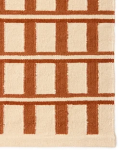 Mysore ullmatta, Beige-apricot orange, 180x270cm