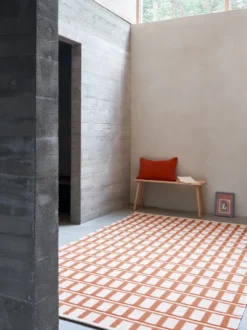 Mysore ullmatta, Beige-apricot orange, 180x270cm