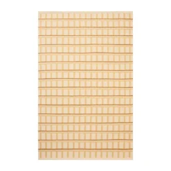 Mysore ullmatta, Off White-Masala Yellow-Yellow, 180x270 cm