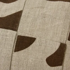 Natural patched kudde 30x70 cm, Beige