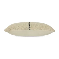 Natural wool striped kudde 30x50 cm, White