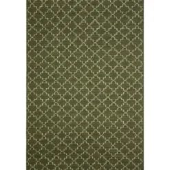 New Geometric matta 234x323 cm, Green melange-off white