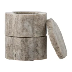 Nezli skål med lock Ø9 cm, Natur