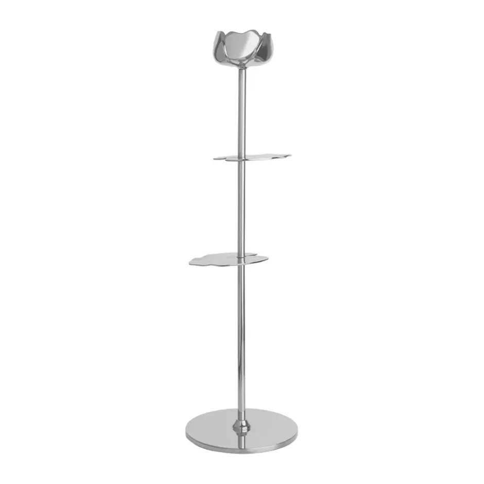 Ninfea Alta ljusstake 40 cm, Förnicklad mässing