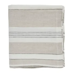 Noah bordsduk, Beige stripe, 145x330 cm
