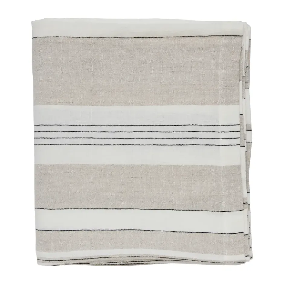 Noah bordsduk, Beige stripe, 145x330 cm