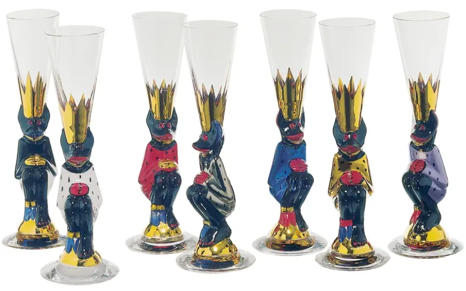 Nobel snapsglas 4 cl, röd
