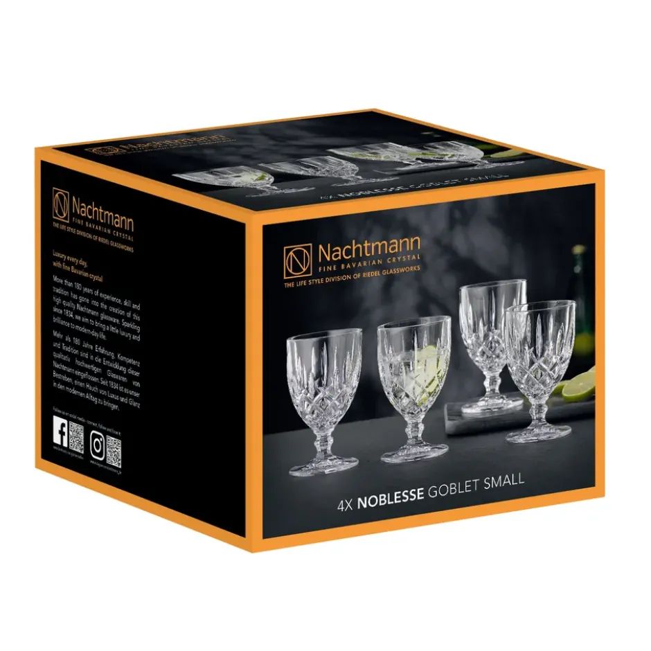 Noblesse glas på fot 23 cl 4-pack, Klar