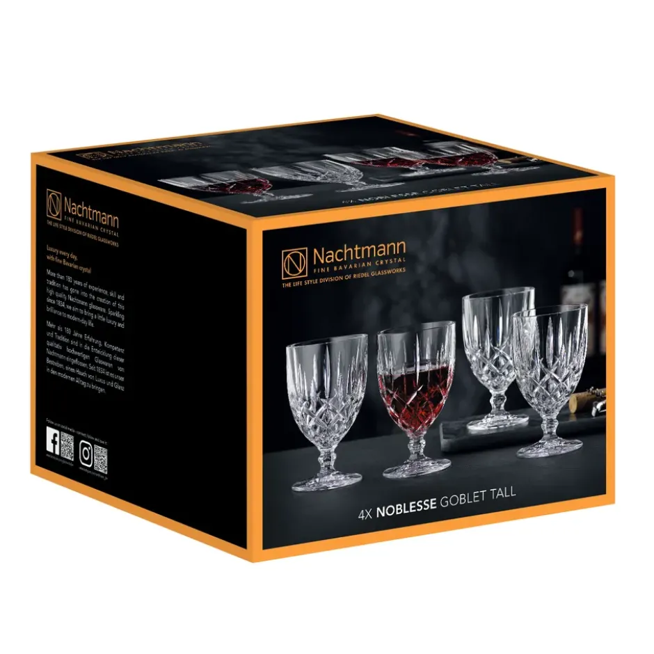 Noblesse glas på fot 4-pack, Klar