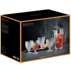 Noblesse set kanna och 4 st glas, Klar