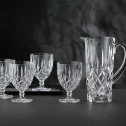Noblesse set kanna och 4 st glas, Klar