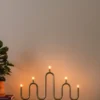 Noel 5 adventsljusstake, Borstad mässing